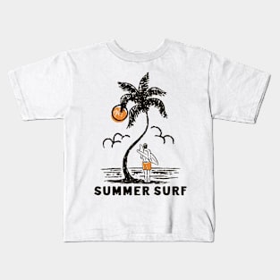 summer surf palms Kids T-Shirt